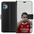Kompatibelt Plånboksfodral till Samsung Galaxy A32 5G Martin Ødegaard Arsenal – Närbild på målgest i matchtröja