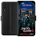 Miniatyrbild 1 av 3: Samsung Galaxy A50 Plånboksfodral Squid Game Säsong 3 Seriefigurer Populärt TV Serie Motiv Ikoner Spänning Drama Asiatisk Design Trend