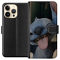 Miniatyrbillede 1 af 3: Apple iPhone 14 Pro Max Tegnebogsetui Stitch Sød Alien - Blå