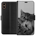 Miniatyrbillede 1 af 3: Apple iPhone X Tegnebogsetui Kat Hjerte