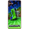 Pikkukuva 1 / 3: Samsung Galaxy A04 Läpinäkyvä kuori Minecraft Creeper mobilskal i klassisk grön pixelstil