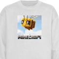 Miniatyrbillede 1 af 3: Sweatshirt til Børn | Blød & Klassisk Sweatshirt A Minecraft hvid one size