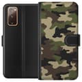 Yhteensopiva Lompakkokotelo Samsung Galaxy S20 FE Metsä camo