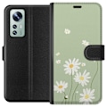 Miniatyrbillede 1 af 3: Xiaomi 12 Tegnebogsetui Præstekraver - blomstret mønster i s