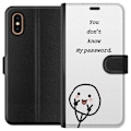 Miniatyrbild 1 av 3: Apple iPhone XS Max Plånboksfodral You Don’t Know My Password – edgy textmotiv med attityd
