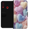 Miniatyrbillede 1 af 3: Samsung Galaxy A20s Tegnebogsetui Hjerter Kærlighed Grafisk Design Romantisk Motiv Populær Symbol Grafisk Mønster Dekoration