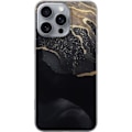 Miniatyrbillede 1 af 3: Apple iPhone 16 Pro Max Gennemsigtig cover Sort guld abstrakt