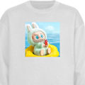 Miniatyrbillede 1 af 3: Sweatshirt til Voksne | Klassisk Collegebluse Labubu Macaron S hvid M