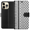 Miniatyrbillede 1 af 3: Apple iPhone 15 Pro Max Tegnebogsetui Palæstinensisk mønster - inspireret af traditionel stil keffiyeh-stof