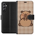 Miniatyrbillede 1 af 3: Samsung Galaxy A24 4G Tegnebogsetui Mobilskal kawaii capybara flera figurer japansk stil
