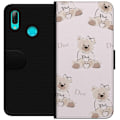 Miniatyrbillede 1 af 3: Huawei P smart 2019 Tegnebogsetui Teddy Dior Vibes - luksuriøs bamse i modetil