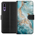 Miniatyrbillede 1 af 3: Huawei P20 Pro Tegnebogsetui Magisk Marmor