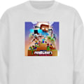 Miniatyrbilde 1 av 3: Sweatshirt for Voksen | Klassisk Collegegenser Minecraft hvit XL
