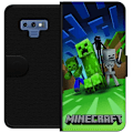 Miniatyrbillede 1 af 3: Samsung Galaxy Note9 Tegnebogsetui Minecraft Creeper mobilskal i klassisk grön pixelstil