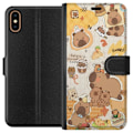 Pikkukuva 1 / 3: Apple iPhone XS Lompakkokotelo Kawaii capybara mobilskal med gulliga djurmotiv