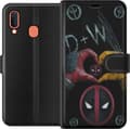Kompatibelt Plånboksfodral till Samsung Galaxy A20e Deadpool & Wolverine Kärlek