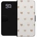 Miniatyrbillede 1 af 3: Samsung Galaxy Alpha Tegnebogsetui Teddybaggrund - søde teddybjørne mod en blød baggrund