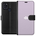 Miniatyrbillede 1 af 3: Samsung Galaxy A21s Tegnebogsetui Lilla Sky - minimalistisk sky på lilla baggrund