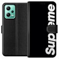 Miniatyrbillede 1 af 3: Xiaomi Redmi Note 12 Tegnebogsetui Supreme Sort Hvid Streetwear Design Klassisk Modeikon Trend Urban Stil Grafiskt Motiv Populær
