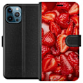 Pikkukuva 1 / 3: Apple iPhone 12 Pro Max Lompakkokotelo Mansikkakuviointi - mak