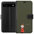 Kompatibel Tegnebogsetui til Google Pixel 6a Tegnet figur med teksten Ew People på minimalistisk mørkegrøn baggrund grøn
