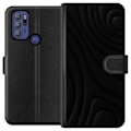Miniatyrbillede 1 af 3: Motorola Moto G60S Tegnebogsetui Sorte Bølger