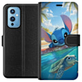 Pikkukuva 1 / 3: OnePlus 9 Lompakkokotelo Stitch kilpikonnalla - söpö sininen