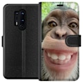 Miniatyrbillede 1 af 3: OnePlus 8 Pro Tegnebogsetui Chimp Selfie Rolig Grafisk Design Abe Dyremotiv Trendy Sjovt Motiv Populært Urban Kunst Stil