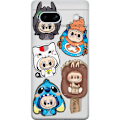 Miniatyrbilde 1 av 3: Google Pixel 7a Gjennomsiktig deksel Labubu figure samling - Pop Mart Labubu The Monsters i fargerik design