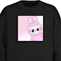 Miniatyrbillede 1 af 3: Sweatshirt til Voksne | Klassisk Collegebluse Labubu Bunny Ser sort XL