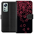 Miniatyrbillede 1 af 3: Xiaomi 12 Tegnebogsetui Squid Game Ikoner Serie Design Populært TV Spil Ikoner Grafisk Motiv Asiatisk Trend Dramaserie