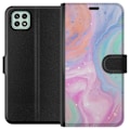 Miniatyrbillede 1 af 3: Samsung Galaxy A22 5G Tegnebogsetui Pastelmarmor