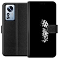 Miniatyrbillede 1 af 3: Xiaomi 12 Pro Tegnebogsetui Keffiyeh-mønster - klassisk sort-