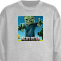 Miniatyrbilde 1 av 3: Sweatshirt for Barn | Myk og Klassisk Collegegenser A Minecraft Movie grå one size