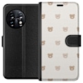Miniatyrbillede 1 af 3: OnePlus 11 Tegnebogsetui Teddybaggrund - søde teddybjørne mod en blød baggrund