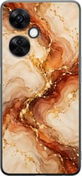 Kompatibelt Mobildeksel til OnePlus Nord CE 3 Lite Bronsemarmor beige