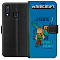 Miniatyrbillede 1 af 3: Samsung Galaxy A40 Tegnebogsetui Minecraft Huler
