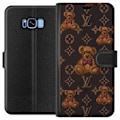 Miniatyrbillede 1 af 3: Samsung Galaxy S8 Tegnebogsetui Louis Vuitton Teddybjørn Mønster Luksus Mode Design Populært Motiv Mode Trend Luksuriøse Accessories