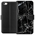 Miniatyrbillede 1 af 3: Apple iPhone 5 Tegnebogsetui Sort marmor