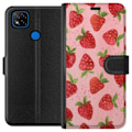 Miniatyrbillede 1 af 3: Xiaomi Redmi 9C Tegnebogsetui Jordbærdrømme - Retro-stil jor