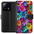 Pikkukuva 1 / 3: Xiaomi 13 Pro Lompakkokotelo Gerbera Kukat Värikäs Koriste Kukka Motiivi Suosittu Kotisisustus Väririkas Seinätaide Suunnittelu
