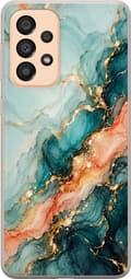 Kompatibelt Mobilskal till Samsung Galaxy A33 5G Korallmarmor turkos