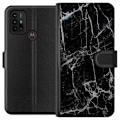 Miniatyrbillede 1 af 3: Motorola Moto G30 Tegnebogsetui Sort marmor