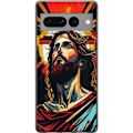 Miniatyrbild 1 av 3: Google Pixel 7 Pro Genomskinligt Skal Jesus & Kort – religi