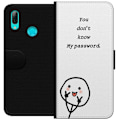 Miniatyrbild 1 av 3: Huawei P smart 2019 Plånboksfodral You Don’t Know My Password – edgy textmotiv med attityd