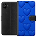 Pikkukuva 1 / 3: Samsung Galaxy A05 Lompakkokotelo Siniset Sydämet