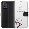 Miniatyrbild 1 av 3: Motorola Moto G73 Plånboksfodral You Don’t Know My Password – edgy textmotiv med attityd