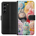 Miniatyrbild 1 av 3: Samsung Galaxy S24+ Plånboksfodral Labubu Sketch Style – Handritat monster i tusch