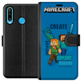 Miniatyrbillede 1 af 3: Huawei P30 lite Tegnebogsetui Minecraft Huler