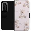 Miniatyrbillede 1 af 3: Huawei P40 Pro Tegnebogsetui Teddy Dior Vibes - luksuriøs bamse i modetil